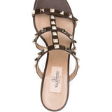 Valentino Garavani Sandals Brown Multi Strap Rockstud
