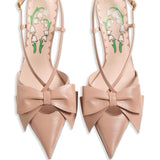 Valentino Garavani Powder Pink Buckled Ankle Pumps