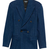 Dsquared2 Navy Blue DoubleBreasted Peak Lapel Blazer