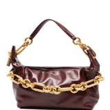 Balmain Bordeaux Luxurious Top Handle Shoulder Bag