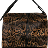 Christian Louboutin Brown Leopard Top Handle Satchel