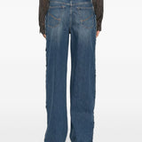 Stella McCartney Jeans Blue Button Embellished Five Pocket