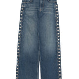 Stella McCartney Jeans Blue Button Embellished Five Pocket