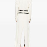 Dsquared2 White Belted DoubleBreasted Coats Button Detail
