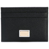 Dolce And Gabbana Black Cardholder Logotype Plaque