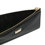 Dolce Gabbana Black Pebbled Texture Zippered Wallet