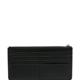 Dolce Gabbana Black Pebbled Texture Zippered Wallet