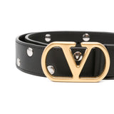 Valentino Garavani Black VLogo Signature Adjustable Belt