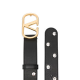 Valentino Garavani Black VLogo Signature Adjustable Belt
