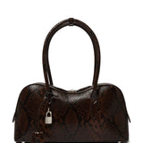 Stella McCartney Espresso Snakeskin Tote Dual Handles
