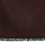 Emporio Armani Brown Fringed Trim Rectangular Scarf