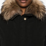 Woolrich Black Extraordinary Overcoats Zip Front Pockets