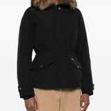 Woolrich Black Extraordinary Overcoats Zip Front Pockets