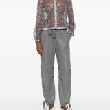 Emporio Armani SterlingSilver SequinDetail FrontZip Jacket