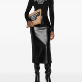 Givenchy Sumptuously Black High Neck Ribbed Bodysuit