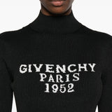 Givenchy Sumptuously Black High Neck Ribbed Bodysuit