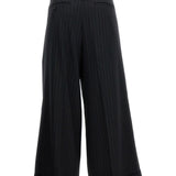 Comme Des Garcons Pinstripe cuffed trousers