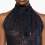 Missoni Azure Elevated Neck Sleeveless Top Detailing