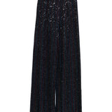 Missoni Blue Striped Elasticated Waistband Sequins Trousers