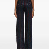 Missoni Blue Striped Elasticated Waistband Sequins Trousers