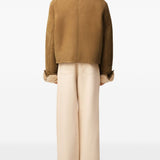 Ami Paris Camel Lightweight Jacket Shearling Collar
