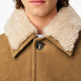 Ami Paris Camel Lightweight Jacket Shearling Collar