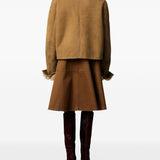 Ami Paris Camel Lightweight Jacket Shearling Collar