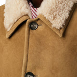 Ami Paris Camel Lightweight Jacket Shearling Collar