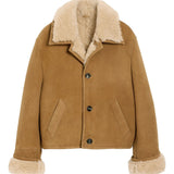 Ami Paris Camel Lightweight Jacket Shearling Collar