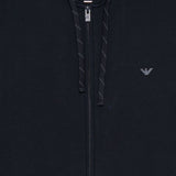 Emporio Armani ElectricBlue Hooded Front Zip Sweater