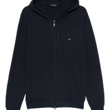Emporio Armani ElectricBlue Hooded Front Zip Sweater