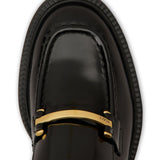 Tod's Luxurious Black Apron Toe Flat Shoes
