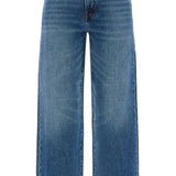 Toteme Blue Cropped Flare Jeans
