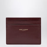 Saint Laurent Dark ruby leather credit card holder