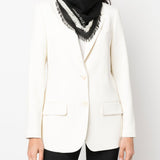Alexander McQueen Black Logo Print Scarf