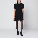 Moschino Obsidian Midnight Black Puffed Sleeve Dress