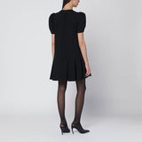 Moschino Obsidian Midnight Black Puffed Sleeve Dress
