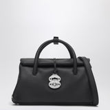 Zanellato Dotta Small Black Hammered Leather Satchel