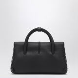 Zanellato Dotta Small Black Hammered Leather Satchel