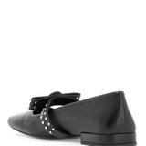 Versace Black Ribbon Studded Ballerina