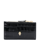 Alexander McQueen Skull zipped leather card case