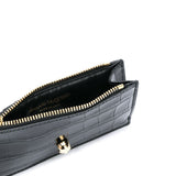 Alexander McQueen Skull zipped leather card case