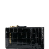Alexander McQueen Skull zipped leather card case
