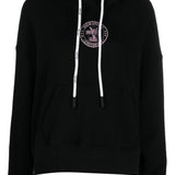 Palm Angels Black Logo Print Hoodie