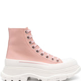 Alexander McQueen Rosa Chiaro Tread Slick Ankle Boots