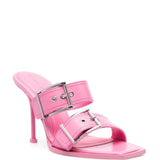 Alexander McQueen 100mm Buckle Leather Sandals