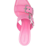 Alexander McQueen 100mm Buckle Leather Sandals
