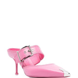 Alexander McQueen 75mm Metallic toe-cap Detail Mules
