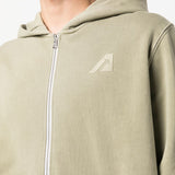 Autry Sage Green Embroidered Logo Hoodie