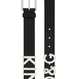 Dolce & Gabbana  logo-lettering Leather Belt